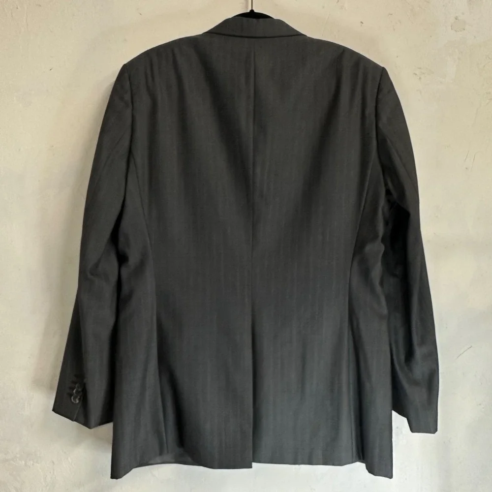 Hugo Boss Foster Super 130 Slim Fit Blazer Suit Men's Size 40 Gray Three Button